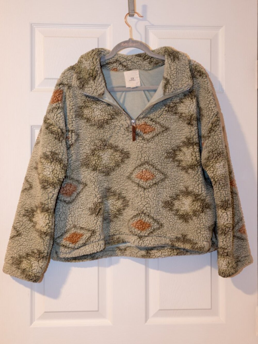 Thread And Supply Aztec Sherpa Quarter Zip Pullover